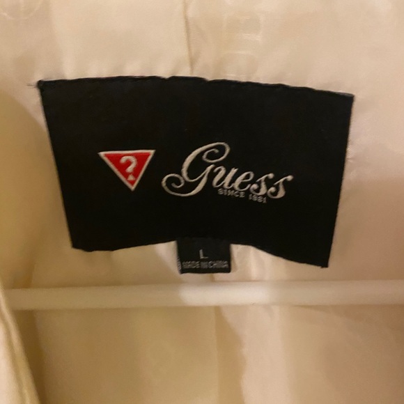 Guess cream pleather gold zipper jacket - Picture 4 of 7